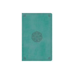 The ESV Large Print Value Thinline Bible is a beautifully designed and easy-to-read Bible. It features a large print format, making it perfect for those who prefer a larger text size. The TruTone cover in a stunning turquoise color with an emblem design a