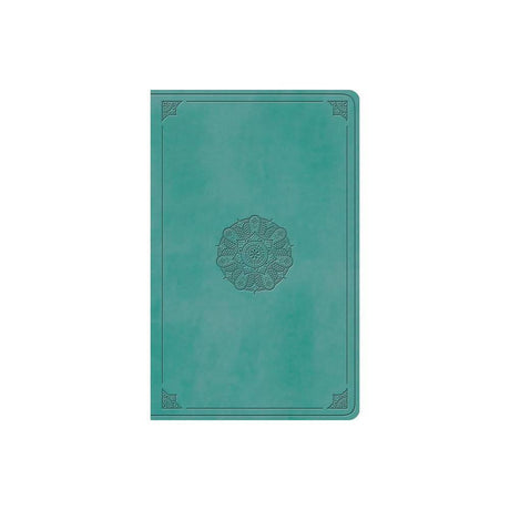 The ESV Large Print Value Thinline Bible is a beautifully designed and easy-to-read Bible. It features a large print format, making it perfect for those who prefer a larger text size. The TruTone cover in a stunning turquoise color with an emblem design a