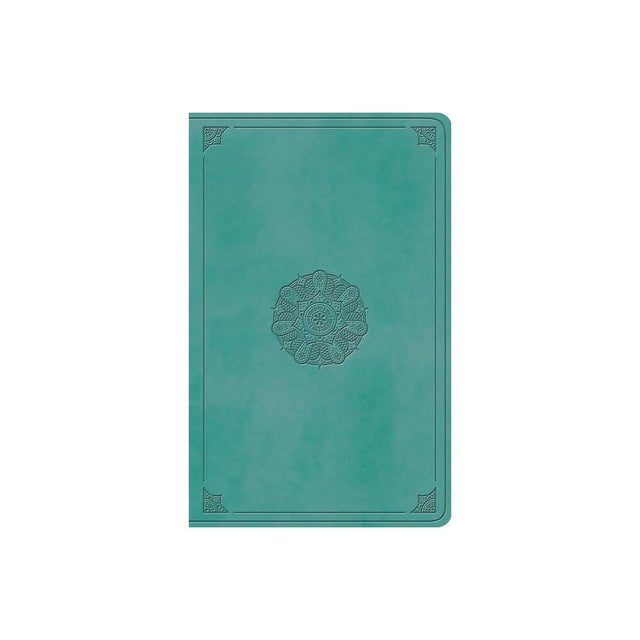 The ESV Large Print Value Thinline Bible is a beautifully designed and easy-to-read Bible. It features a large print format, making it perfect for those who prefer a larger text size. The TruTone cover in a stunning turquoise color with an emblem design a