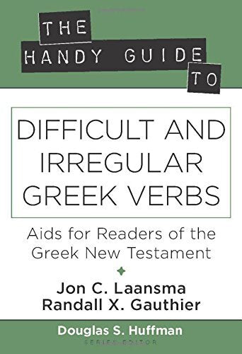 Aids for Readers of the Greek New Testament

The Handy Guide to Difficult and Irregular Greek Verbs is a learning aid for anyone wishing to master New Testament vocabulary, especially those transitioning from beginning courses in Greek to regular reading 