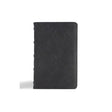 The CSB Personal Size Bible from the Holman Handcrafted Collection offers a premium reading experience. Crafted with luxurious marbled slate calfskin and bound in high-quality leather, this Bible is designed for durability and style. Perfect for personal 