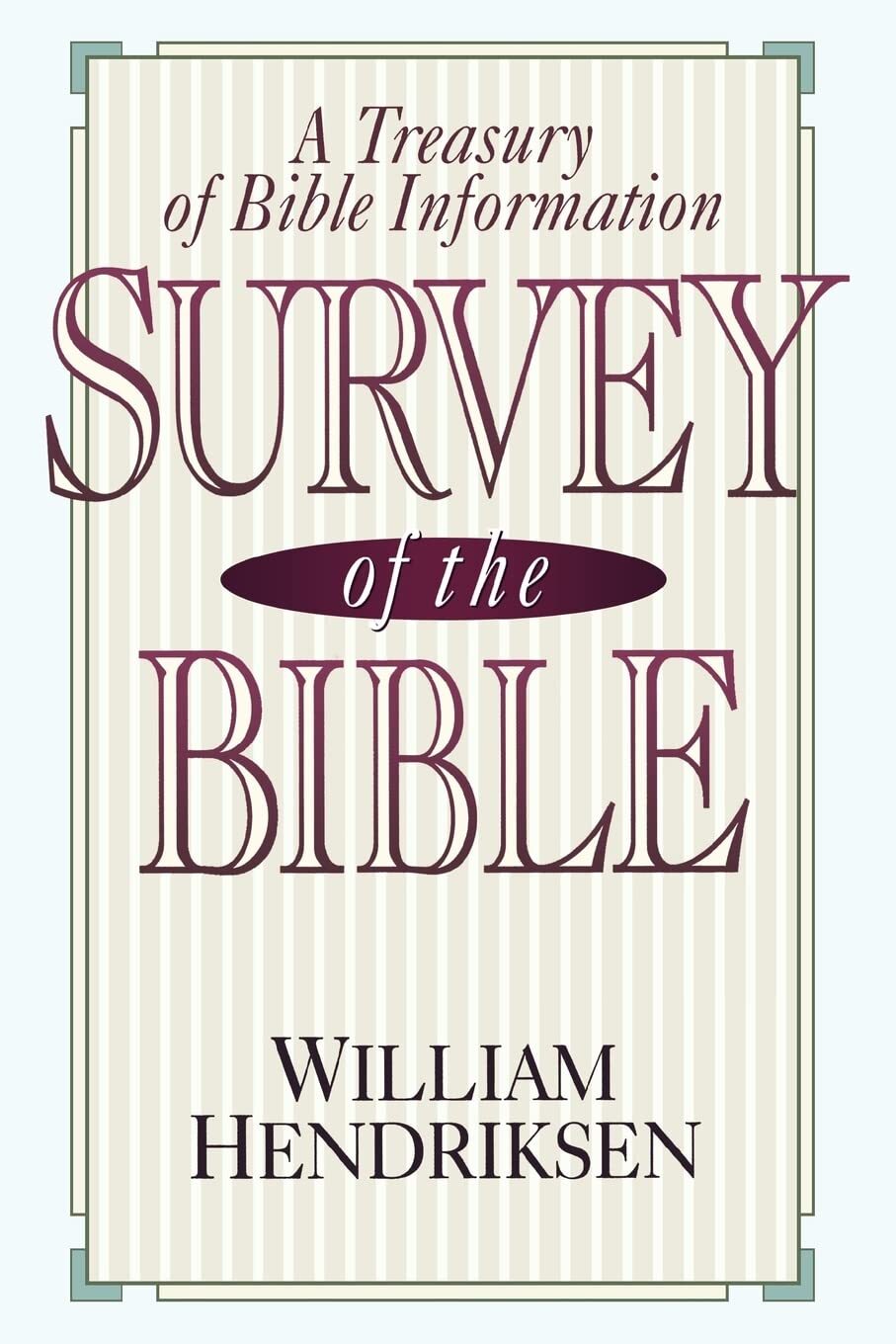Survey of the Bible - 4th Edition by William Hendriksen is a comprehensive book that provides an insightful overview of the Bible. This fourth edition is presented in a convenient paperback format, making it easy to carry and read. Whether you are a schol