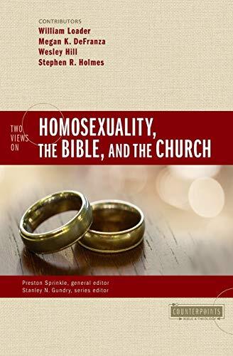 Homosexuality is one of the most hotly debated topics in the evangelical church today. In Two Views on Homosexuality, the Bible, and the Church four contributors, two defending a traditional view and two defending an affirming view, address not only bibli