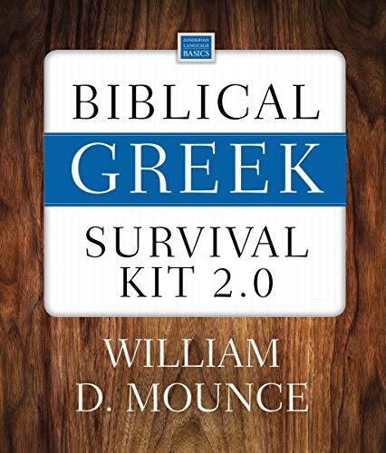 The Biblical Greek Survival Kit 2.0 contains three resources intended to assist beginning Greek students who are using Mounce's Basics of Biblical Greek to learn vocabulary by both eye (flash cards) and ear (audio download), and to prepare for tests with 