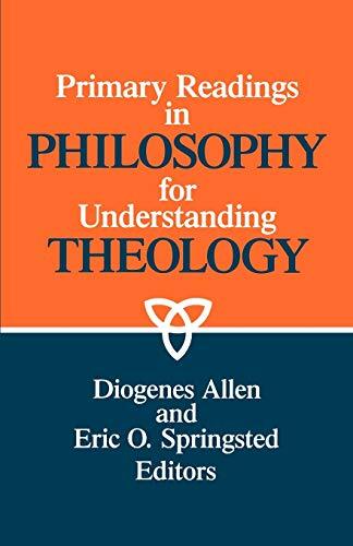 Knowledge of key philosophic terms or concepts is vital to the understanding of many issues in Christian theology. This new anthology provides primary texts undergirding Diogenes Allen's earlier work, Philosophy for Understanding Theology, making for a va