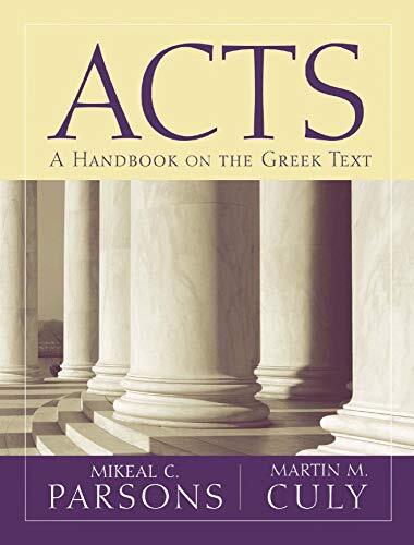 A Handbook on the Greek Text

While the commentary tradition has, with some notable exceptions, shifted away from philology to take up questions of the social values, rhetorical conventions, and narrative strategies, this volume provides the textual, phil