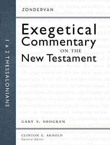 1 and 2 Thessalonians is another release in the Zondervan Exegetical Commentary on the New Testament series. Each passage is interpreted in its biblical setting with a view to grammatical detail, literary context, flow of biblical argument, and historical