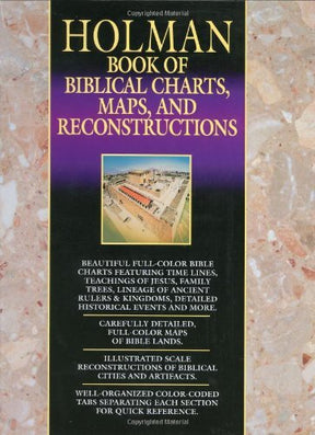 This complete one-volume set of Bible charts, maps and artists' renderings of biblical cities and artifacts opens the eyes of your understanding in a fresh way and provides a deeper dimension to personal and group Bible study. Features cross-references to