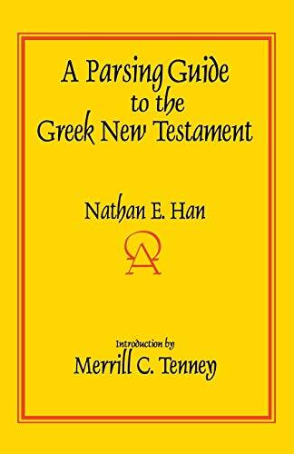 Verse by verse, Nathan E. Han parses every verb as it occurs in the Greek New Testament. A welcome tool for students who need some help in working their way through the Greek New Testament. It will save time in searching for forms in the current analytica