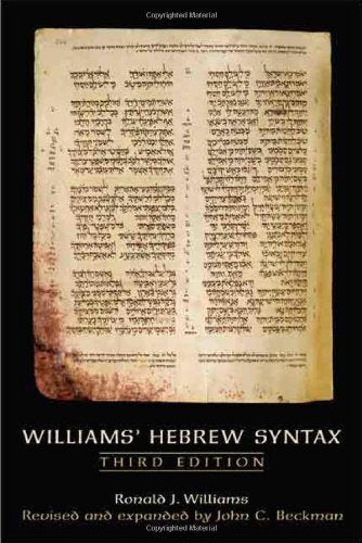 Developed by Ronald J. Williams over fifteen years in a formal course on Hebrew syntax at the University of Toronto, Williams Hebrew Syntax has since been widely used as an intermediate textbook in biblical Hebrew. First published in 1967, with a second e