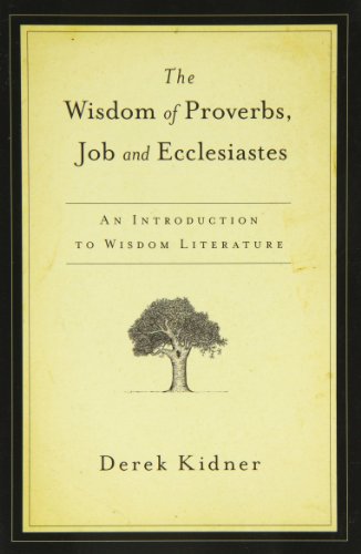 Sensitive to both literary form and theological content, Derek Kidner introduces Proverbs, Job and Ecclesiastes, explaining their basic character and internal structure. He also summarizes and evaluates the wealth of modern criticism focused on each book.