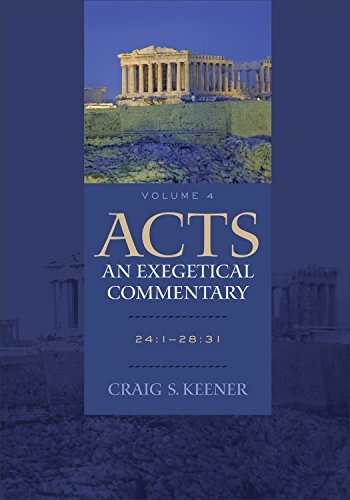 24:1-28:31

Highly respected New Testament scholar Craig Keener is known for his meticulous and comprehensive research. This commentary on Acts, his magnum opus, may be the largest and most thoroughly documented Acts commentary ever written.