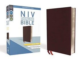 The NIV Thinline Bible, Giant Print captures the depth and beauty of the Bible, in a take-anywhere size. With a new custom typeface, this Bible delivers a more pleasant reading experience, making it even easier to understand God's Word. Measuring less tha