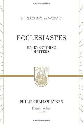Why Everything MattersLeading readers through one of the most challenging books in the Bible, this commentary will help pastors understand, explain, and apply the message of Ecclesiastes. Part of the Preaching the Word commentary series.