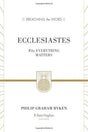 Why Everything MattersLeading readers through one of the most challenging books in the Bible, this commentary will help pastors understand, explain, and apply the message of Ecclesiastes. Part of the Preaching the Word commentary series.
