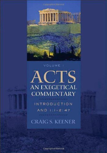 Introduction and 1:1-2:47

Highly respected New Testament scholar Craig Keener is known for his meticulous and comprehensive research. This commentary on Acts, his magnum opus, may be the largest and most thoroughly documented Acts commentary available. U