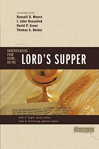 Four different ways Christians understand the Lord's Supper---Baptist view (memorialism), Reformed (spiritual presence), Lutheran (consubstantiation), and Roman Catholic (transubstantiation)---are fairly represented and debated to provide readers with an 