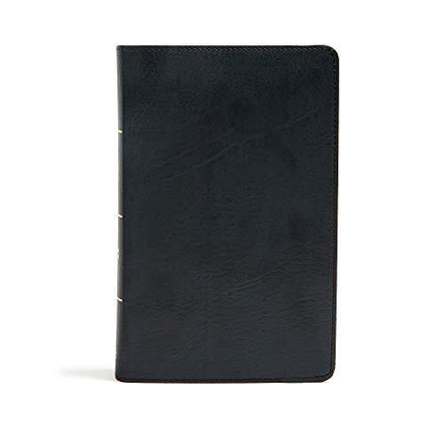 The CSB Large Print Personal Size Reference Bible features large, easy-to-read 11.25-point type in a convenient trim size that is perfect for devotional reading, personal study, or use at church. The giant-print type also makes this Bible an ideal choice 