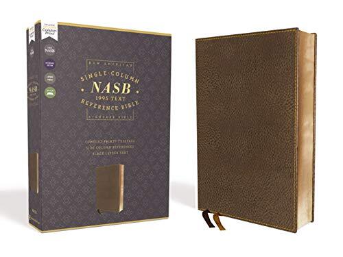 Universally recognized as the gold standard among word-for-word translations, the beloved New American Standard Bible, 1995 Edition, is now easier to read with Zondervan's exclusive NASB Comfort Print typeface. This elegant side-column reference edition w