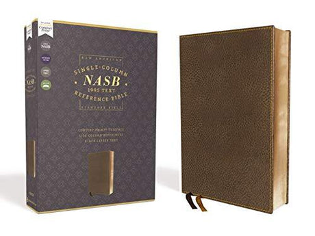 Universally recognized as the gold standard among word-for-word translations, the beloved New American Standard Bible, 1995 Edition, is now easier to read with Zondervan's exclusive NASB Comfort Print typeface. This elegant side-column reference edition w