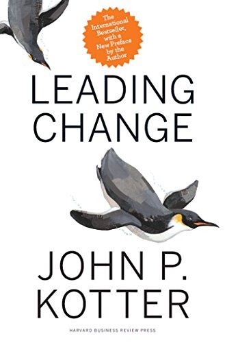 Offers advice on how to lead an organization into change, including establishing a sense of urgency, developing a vision and strategy, and generating short-term wins.