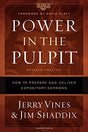 How to Prepare and Deliver Expository Sermons

A solid primer for expository preaching It's still used in Bible schools and seminaries today, and it shows no signs of slowing down: Power in the Pulpit is an ideal introduction to preaching. Dr. Jerry Vines