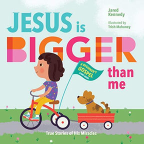 True Stories of His Miracles

Jesus is bigger and more powerful than any superhero. He can turn water into wine, calm a stormy sea, give sight to the  blind, and even raise the dead. When Jesus is with us, God is with us. Author Jared Kennedy uses simple 