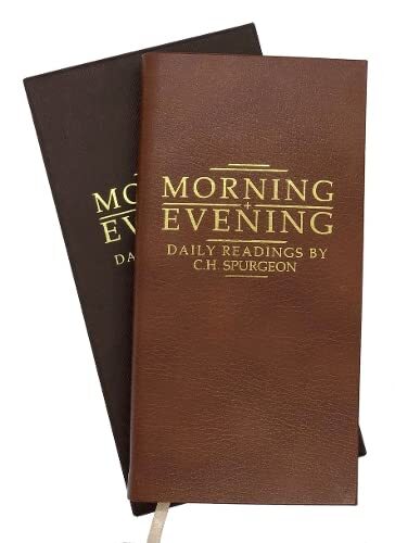 Spurgeon's classic daily readings in attractive tan leather-bound book with gilded edges and ribbon bookmark, in presentation box. A wealth of biblical meditations from Spurgeon with applications that are relevant for contemporary Christians. Spurgeon's c
