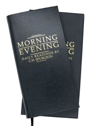 Spurgeon's classic daily readings in attractive black leather-bound book with gilded edges and ribbon bookmark, in presentation box. A wealth of biblical meditations from Spurgeon with applications that are relevant for contemporary Christians. Spurgeon's