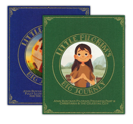 Now available as a beautiful cloth-bound box set!

This is a series that children will treasure for years to come. This box set includes both Part I & Part II of Little Pilgrim's Big Journey. Part I follows the classic story of Christian as he journeys fr