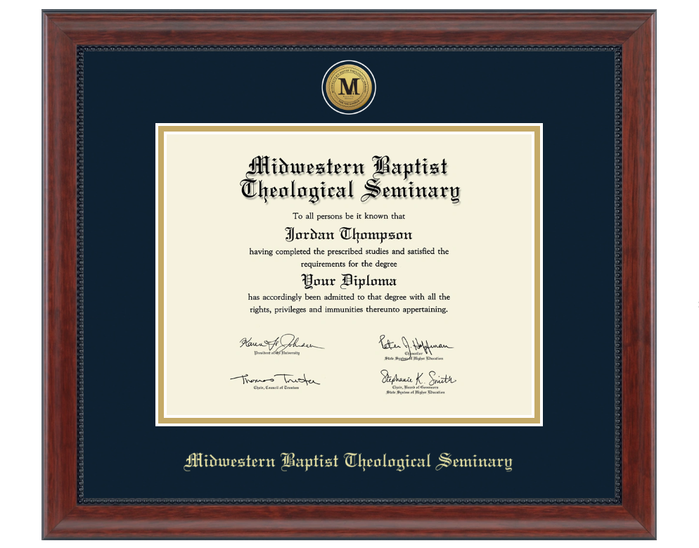 Engraved Medallion Diploma Frame (Doctoral/DMin)