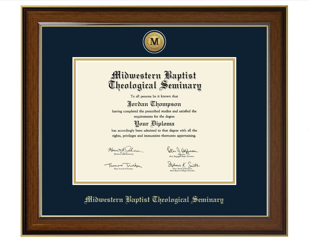 Engraved Medallion Diploma Frame (Doctoral/DMin)